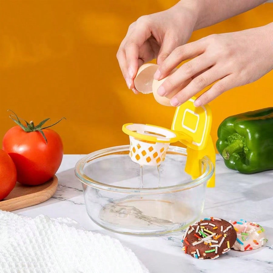 Séparateur D'oeuf En Forme De Panier De Basket - Plastique - Pour Séparer Jaune Et Blanc Facilement - Gadget De Cuisine Fun - 7