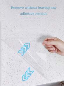 1 卷厨房防油防水透明贴纸，自粘瓷砖贴纸，适用于炉灶和墙壁装饰 - 彩色 - 查看 7