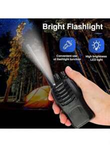 Kit 2 Walk Talk Radio Communicator Baofeng 777s With 16 Channels 12Km Range - Black - View 5