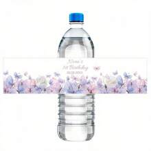 30 piezas de etiquetas personalizadas con mariposas para botellas, pegatinas de vinilo holográfico personalizadas para fiesta de cumpleaños - Multicolor - Ver 12
