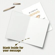 1 pièce Carte pour collègue qui part, carte réfléchie avec affection pour collègue/patron, carte amusante pour un nouveau travail pour amis du travail, carte d'adieu pour partenaire, le travail nous rend amis, tu me manqueras