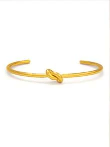 优雅锆石镶嵌幸运四叶草手链，时尚女士珠宝配饰，适合优雅的日常佩戴和派对饰品，是情人节、妈妈、母亲、母亲节、礼物的理想之选 - 金色 - 查看 6