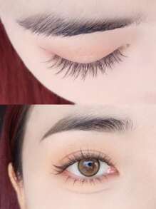 100 片无胶假睫毛，自然外观，三合一魔鬼鱼鳞片分段睫毛，C 卷曲单簇，适合初学者的高密度睫毛簇，睫毛簇，单根睫毛，睫毛，假睫毛 - C - 查看 7