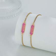 Stainless Steel Chain Bracelet Mother Daughter Matching Sets, Mother's Day Gift