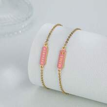 Stainless Steel Chain Bracelet Mother Daughter Matching Sets, Mother's Day Gift