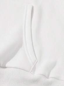 Women's Sweatshirt With Butterfly And Flower Monogram Print - White - View 8