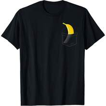 Cool Banana For Men Women Fruit Lover Banana Yellow Hawaiian T-Shirt - Black - View 1