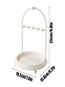 Multi-Tier Vertical Plastic Jewelry Display Stand For Necklaces & Pendants - 3D Organizer Box, Lightweight Store Showcase Or Home Storage Solution