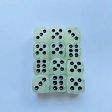 100 个/套 14 毫米/0.55 英寸或 16 毫米/0.63 英寸夜光黑点骰子，高品质骰子，适用于俱乐部派对、棋盘游戏、酒吧、游戏礼物、万圣节、圣诞节 - 彩色 - 查看 4