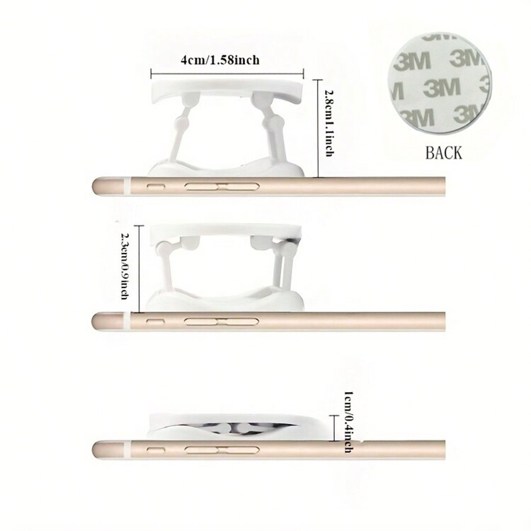 煎蛋设计树脂手机支架，ABS 可折叠手机支架，创意口袋大小折叠支架 - 多色 - 查看 7