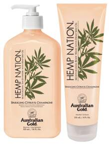 HempNation Sparking Citurs And Champagne Tan Extender And Body Wash 2 Piece Set: Summer Lotion, Summer Body Care Set, After Sun Care, Moisturizer, Tan Extender, After Sun Lotion, Age Defying Blend, Collagen Infused, Vitmain C - 彩色 - 查看 1