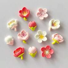 4 Sets 6 Sets Color Pattern Random Fresh And Simple Peach Blossom Flowers Magnetic Pasting Pastoral Style Creative Refrigerator Sticker Fixed Photo Message Whiteboard Sticker Classroom Decoration Picture Frame Decoration Wall Decoration