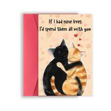 1 件猫情人节卡片，有趣的情人节礼物，适合他/她，可爱的周年纪念卡片和礼物，适合男女，可爱的情人节卡片礼物，适合丈夫/妻子/男朋友/女朋友 - 彩色 - 查看 1