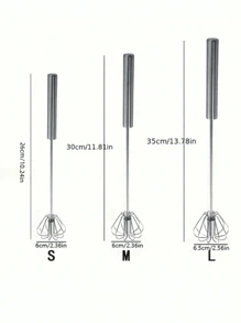 1/3pcs Easy Whisk Mini Metal Stainless Steel Whisk, Semi-Automatic Press And Rotate Household Egg Beater, Stainless Steel Small Egg Whisk Hand Mixer For Kitchen Use, Whisk Blender Mixer For Egg, Milk, Dough Cooking, Kitchen Gadgets For Cooking, Baking, Cream Foamer & Stirrer (Random Color And Style)