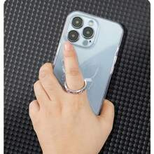 2 件 360° 透明蝴蝶手机握持支架，高品质休闲支架桌面夹环，送给朋友和生日的理想礼物