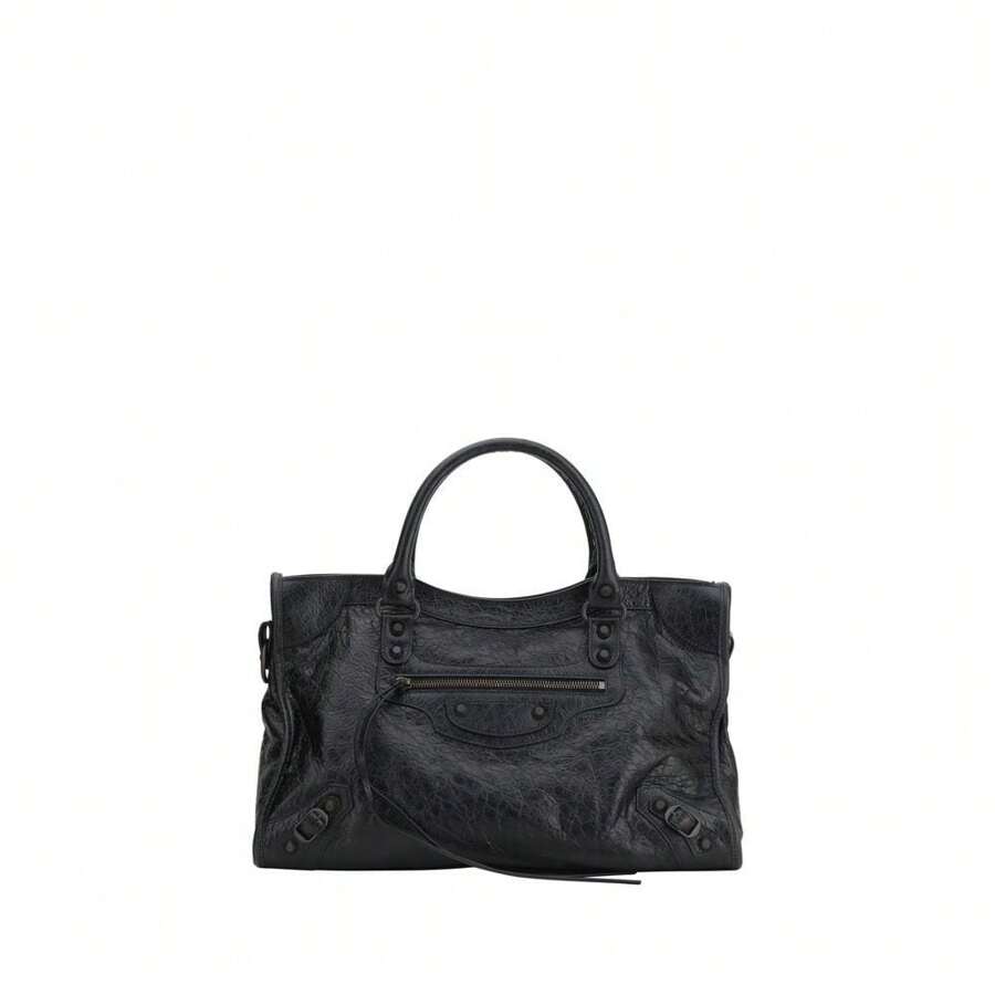 Balenciaga Bolso de hombro mediano para mujer Le City - Negro - Ver 1