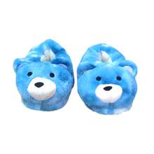 Pantuflas de oso para niños (unitalla 18 - 22.5) calzado de interiores para el hogar, divertido diseño, ideal regalo para niños - Azul - Ver 3