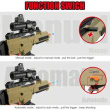 CiJL High Speed G36C Electric Gel Balls Blaster Toys, Manual & Automatic Dual Modes Water Bullets Gun Toys With Large Magazine, Suitable For Outdoor/Beach/Party/Courtyard/Water Games/Grass/Shooting Game, The Gifts For Christmas/Birthday/Holidays/Festival, No Include Gel Balls - G36C-SAND - 查看 5