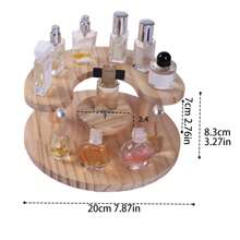 1pc Wooden Perfume Display Rack, Desktop Makeup Perfume Powder Compact Storage Organizer, Cosmetics Display Stand, For Jewelry, Makeup, Perfume, Toys, Dolls, Decorations, For Holiday Beach, Bathroom Collection, Bedroom Collection, Large Capacity - Multicolor - View 8