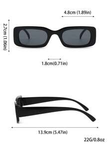 3pcs Y2K Style Square Frame Casual Retro Beach Fashion Eyeglasses Unisex For Summer Beach Vacation,Outdoor,Travel - 彩色 - 查看 2