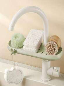 1 件厨房水槽收纳架，海绵，钢丝球，洗碗布收纳架 - 彩色 - 查看 8