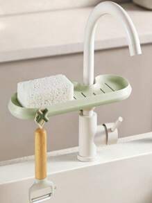 1 件厨房水槽收纳架，海绵，钢丝球，洗碗布收纳架 - 彩色 - 查看 5