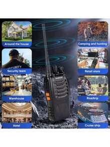 Kit 2 Walk Talk Radio Communicator Baofeng 777s With 16 Channels 12Km Range - Black - View 3