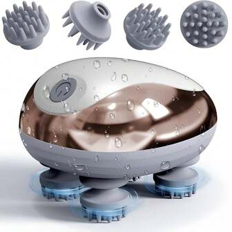 电动八爪鱼头部按摩器，可充电多功能揉捏振动按摩仪，母亲节礼物