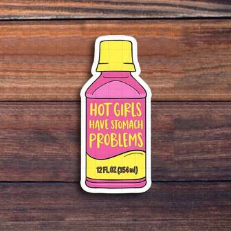 3-Inch "Hot Girls Have Sequela Problems Sticker - Fun And Relatable Pink-Themed Vinyl Sticker For Laptops, Notebooks, Water Bottles, Study Areas, Personal Spaces, And Humor Zones | Great For Humor Fans, Women, Students, And Sarcasm Enthusiasts | Perfect Gag Gift For Friends, Family, And Colleagues | Hilarious Sticker For Humor, Relatable Fun, And Creative Expression"