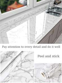 1 Piece Of Multi-Color Marble Pattern Self-Adhesive Kitchen Sticker, Waterproof, Oil-Proof, Suitable For Walls, Stoves, Countertops, Cabinet Renovation, Table Renovation, Bathroom Sink, Marble Wall Stickers.