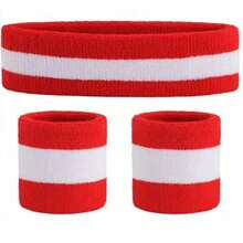 3pcs/Set Sweatband Set, Colorful Striped Sweatbands With 1 Headband And 2 Wristbands, Sports Anti-Perspirant Bands Gym, Hair Accessories, Men Accessories