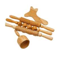Kit 6 Piezas Maderoterapia Reafirmar Masajeador Corporal - Naranja Coral - Ver 3