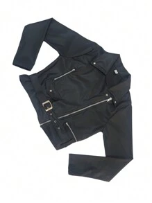 Chamarra de vinipiel ligera - Negro Mate - Ver 8