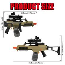 CiJL High Speed G36C Electric Gel Balls Blaster Toys, Manual & Automatic Dual Modes Water Bullets Gun Toys With Large Magazine, Suitable For Outdoor/Beach/Party/Courtyard/Water Games/Grass/Shooting Game, The Gifts For Christmas/Birthday/Holidays/Festival, No Include Gel Balls - G36C-SAND - 查看 2