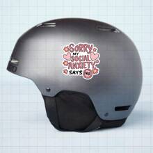 3 英寸“抱歉，我的社交焦虑症不允许贴纸 - 有趣且贴切的乙烯基贴纸，适用于笔记本电脑、笔记本、水瓶、书桌、个人空间和社交焦虑意识角落 | 非常适合心理健康倡导者、幽默爱好者、学生和焦虑症斗士 | 送给朋友、家人和同事的完美礼物 | 焦虑幽默、心理健康意识和贴切乐趣贴纸” - 3吋/7.62厘米 - 查看 5