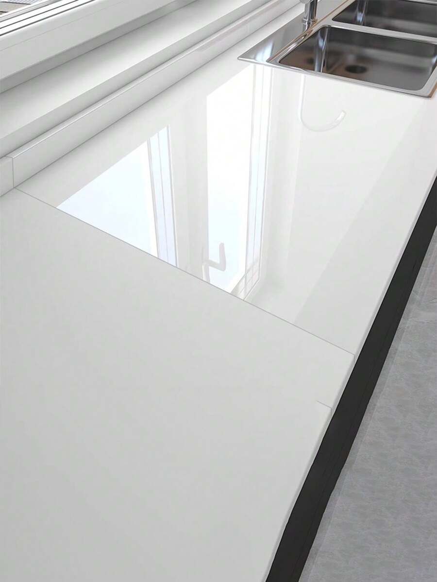 1 卷厨房防油防水透明贴纸，自粘瓷砖贴纸，适用于炉灶和墙壁装饰 - 彩色 - 查看 1