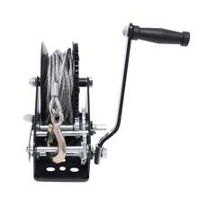 YUNRUX Dual Gear Hand Winch Hand Crank Manual For Boat ATV RV Trailer 33ft Cable
