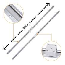 kangten 2pcs SBR16 1500mm Linear Guide Set Linear Shaft Rail + 4pcs SBR16UU Bearing Block - Silver - View 2