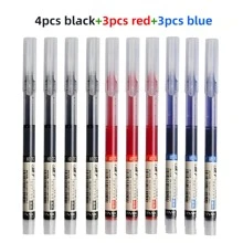 10 支/15 支速干凝胶笔，0.5 毫米黑色/蓝色/红色墨水滚珠笔，适用于学校和办公室