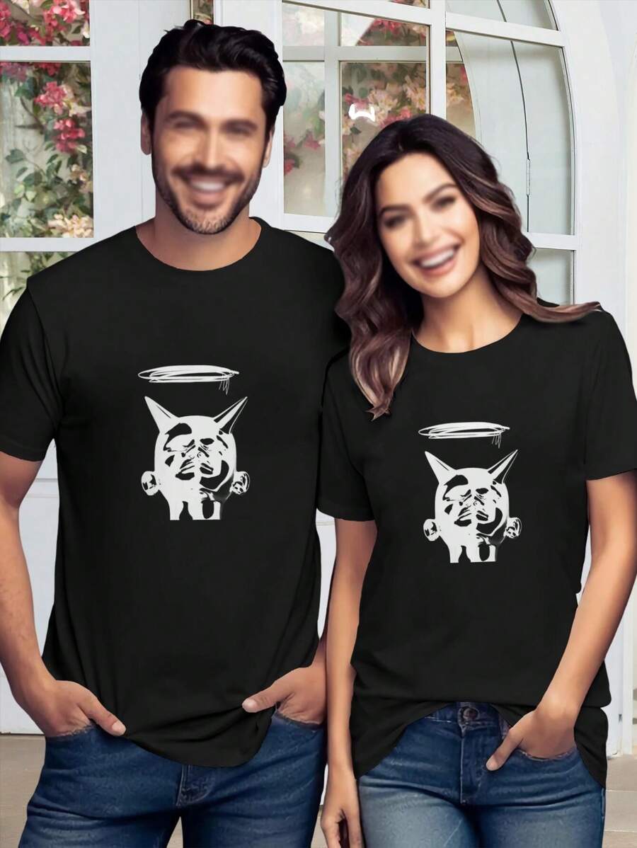 Valentine's Day J. Cole Born Sinner Hip-Hop Devil Halo T-Shirt For Women