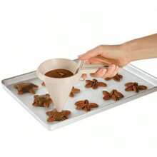 Herramientas de embudo de mano ajustable para hornear, dispensador de crema de masa de Chocolate líquido, molde de pastelería, galleta, Cupcake, tortitas, herramientas para hornear - BLANCO - Ver 4