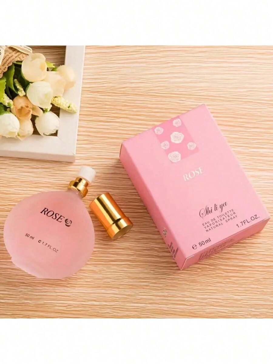 Perfume de Flores Frescas Lujoso para Mujeres - Fragancia Romántica Duradera con Notas Florales - Perfecto para Uso Diario y Ocasiones Especiales - Rosa 50 ml - Ver 1