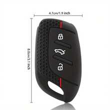 For MG 4 2023 Mg4 Ev MG HS GT ZS EV ZX MG5 MG6 3 Buttons Silicone Fob Key Cover Case Keychain For Roewe RX3 RX5 RX8 ERX5 I6 I5 - Black - View 2