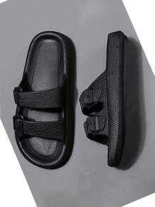1 Pair Men Slippers Thick Platform Bathroom Cloud Slippers Non-Slip Home Slippers Sandals Women Fashion Soft Sole EVA Indoor Slides