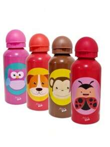 400ml Stainless Steel Squeeze Bottle For Children, Animal Shape - 猴 - 查看 3