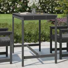 vidaXL Table de jardin Gris 121x82,5x110 cm Bois de pin massif