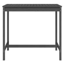 vidaXL Table de jardin Gris 121x82,5x110 cm Bois de pin massif