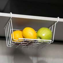 Kitchen Cabinet Organizer Kit Wire Cup Holder Hanging Basket Steel Shelf 4 Pieces - trắng - Xem 5