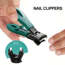 Stainless Steel Nail Clipper - Splash-Proof Design, Suitable For Thick Tough Nails, Perfect For Manicure And Pedicure Care - Multicolor - View 11