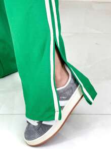Women's Blazer Set With Belt - Verde - Ver 5